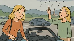 Vic: Dve plavolaski na parkirišču…